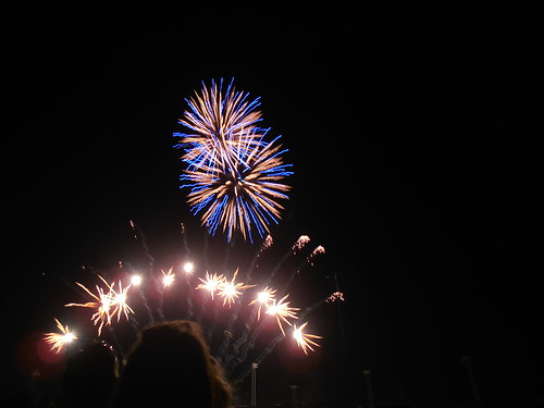 A majestic fireworks display.