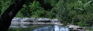 A lovely mini waterfall on the river at Brushy Creek outside Round Rock, TX.
