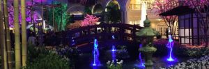 The conservatory garden at the Bellagio casino in Las Vegas, NV.