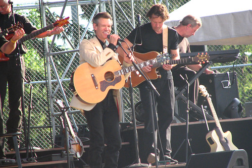 Randy Travis playing a live concert at an outdoor venue near Romeoville, IL.