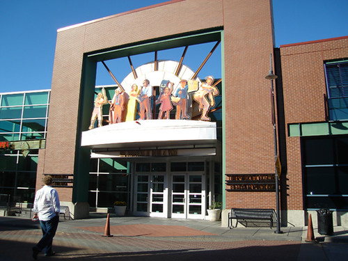 The entrance of the American Jazz Museum in Kansas City, KS.