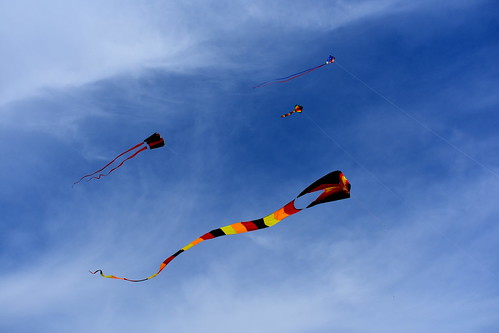Incredible kites being flown in the South Barrington, IL. sky.