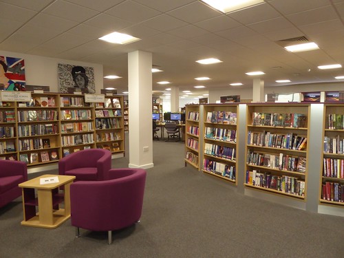 A relaxing view of a reading area in the Bicester Library.