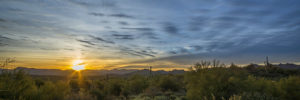 Sunrise across the mountains at Tonto National Park outside Gilbert, AZ.