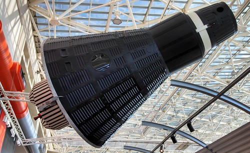 One of the Gemini Project reentry capsules at the Frontiers of Flight Museum near Frisco, TX.
