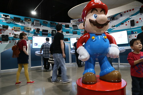 A mario statue at the video game museum near Frisco, Tx.