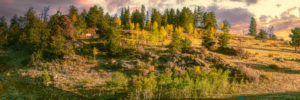 A beautiful hill outside Boulder, CO catching the last rays of the setting sun.