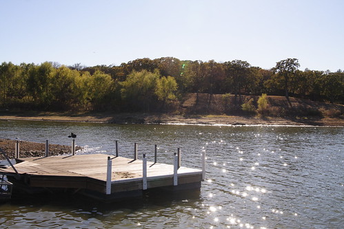 One of the docks that sit on Lake Lewisville alongside Coppell, TX.
