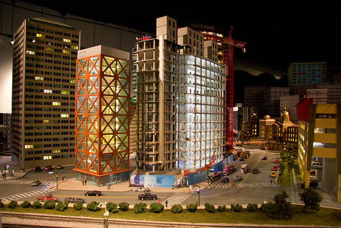 A model of the JW Marriot Hotel.