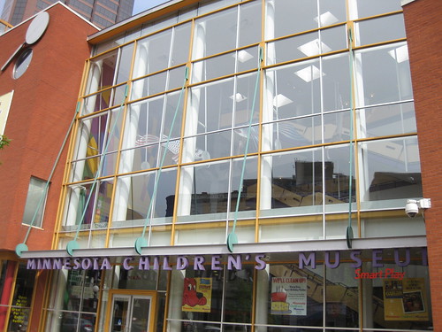 A front view of the Minnesota Children's Museum near Maple Grove, MN