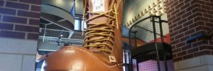 A view of the world's largest boot in Red Wing, Minnesota