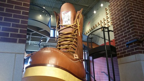 A view of the world's largest boot in Red Wing, Minnesota