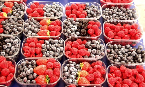 Berries in baskets