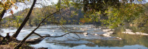The Chattahoochee River National Recreation Area near Peachtree Corners, GA