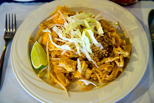 A plate of Thai food at an ethnic restaurant in Mount Laurel, NJ