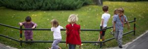 A group of kids play at a park in Woodbridge, VA