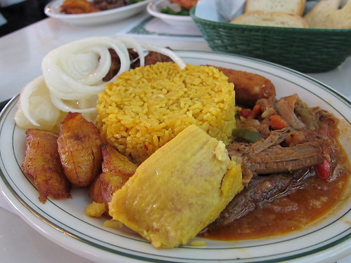 A plate of ethnic food from a restaurant in Plano, Texas