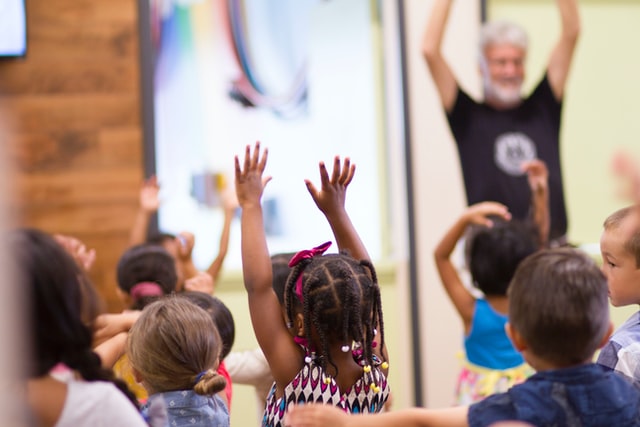 Kids burn energy at an indoor play center in West Chester, Ohio