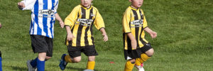 Kids play soccer at a sports facility in Plano, Texas