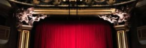 Red curtain from a Mesa, AZ theater.