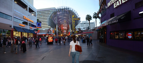 Image of a woman walking in Las Vegas, NV.