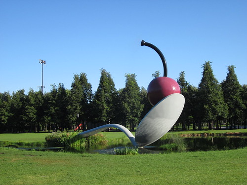 Photo of an artistic sculpture taken at Minneapolis Sculpture Park.