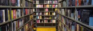 Library shelves in McKinney, TX.
