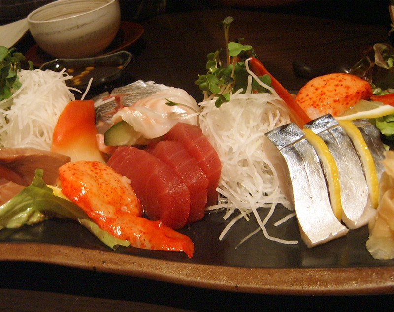 A delicious looking bowl of sashimi and sushi in South Barrington, IL