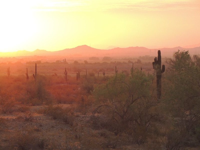 A beautiful sunset over the desert near Goodyear, AZ