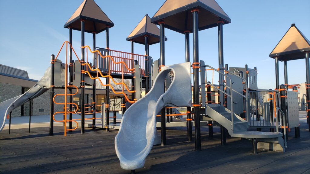 An outdoor play area at a park in Colorado