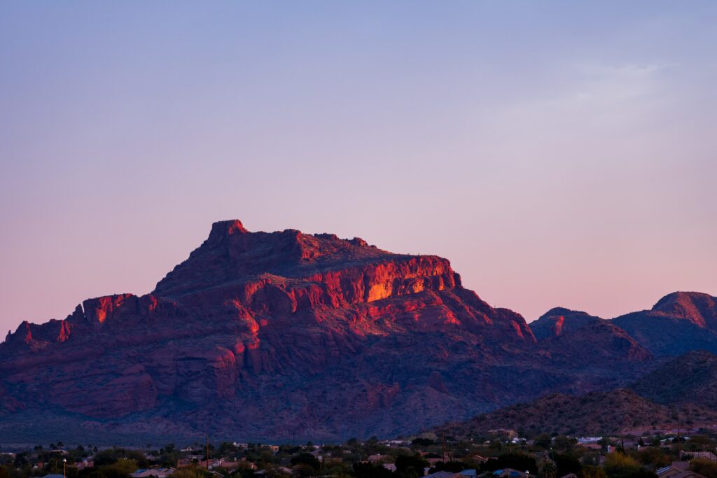 Beautiful shot of a mountainside outside Mesa, AZ.