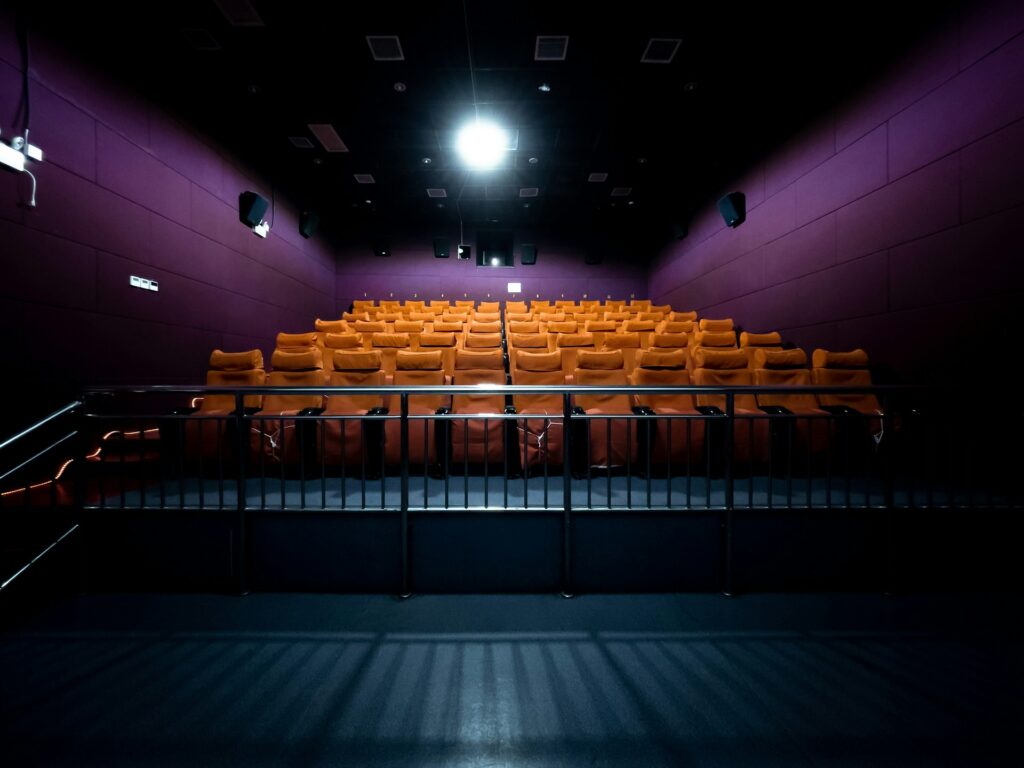 The inside of a small theater in Atlanta, GA