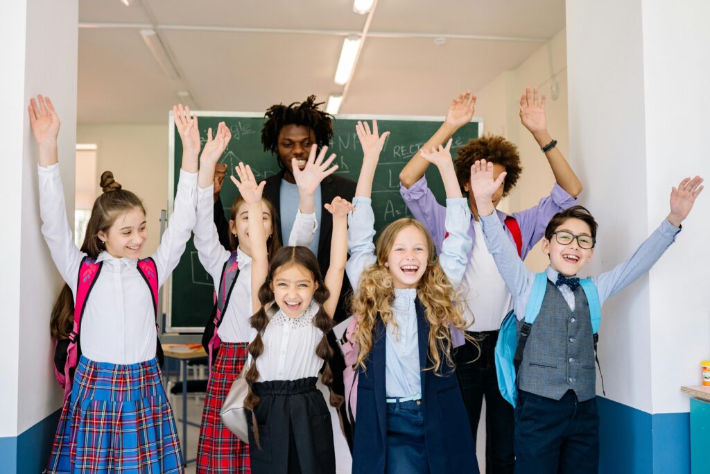 Children Raising Their Hands