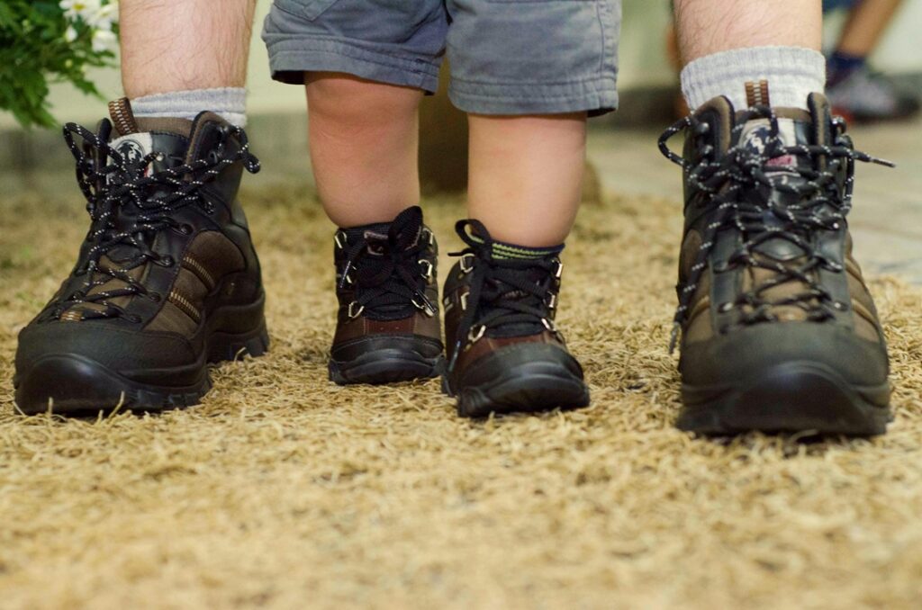 Father and Child Hiking Boots