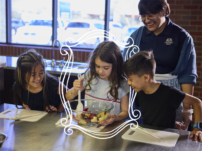 A gym full of toddlers learning self defense and martial arts during a Crème de la Crème class.