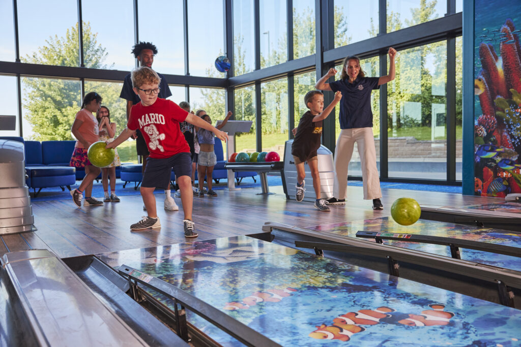 Children bowling
