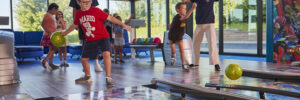 Children bowling